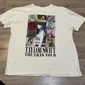 Taylor Swift 2023 The Eras Tour USA white Tshirt official merchandise sz medium